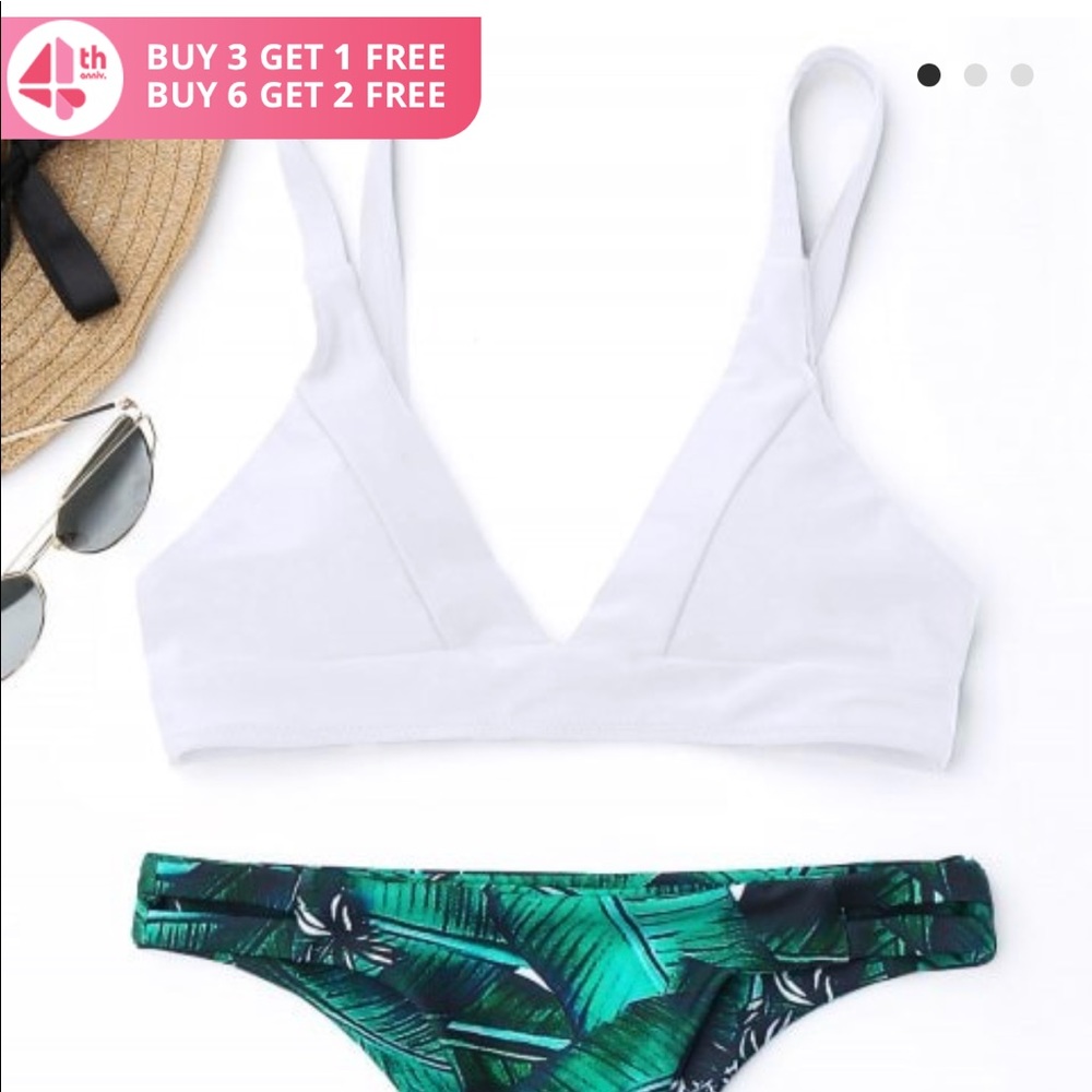 Palm print bikini